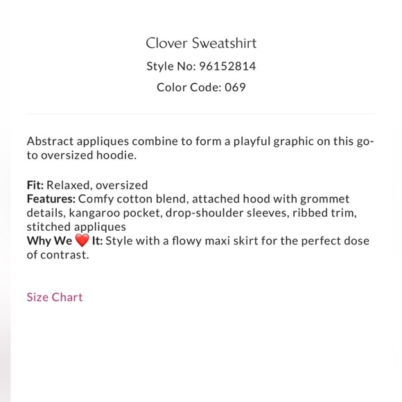 Free People Clover Sweatshirt Size Medium NWT - Picture 5 of 16